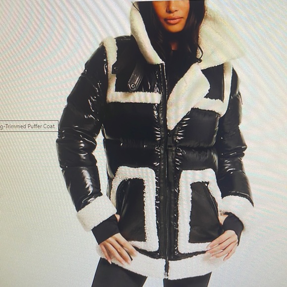Puffer Jacket Sam Shearling Coat Down Jacket Sam Jacket Black